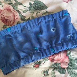 VINTAGE REWORKED BLUE TUBE TOP